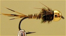 Нахлыст мушки - нимфы Владимир Косторной Pheasant Tail Gold Head 1-03/16